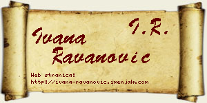 Ivana Ravanović vizit kartica